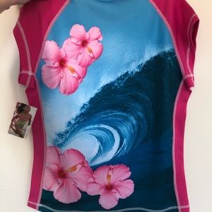 Girls rash guard swim top